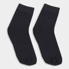 Boys' Deep Charcoal Black Regular Fit Socks, Navy Blue, small image number null