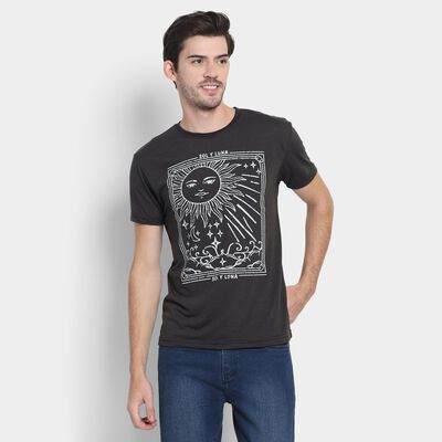 Men's Round Neck Half Sleeves T-Shirt 