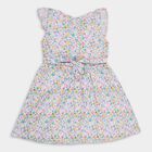 Girls' 100% Cotton Frock , ऑफ व्हाइट, small image number null