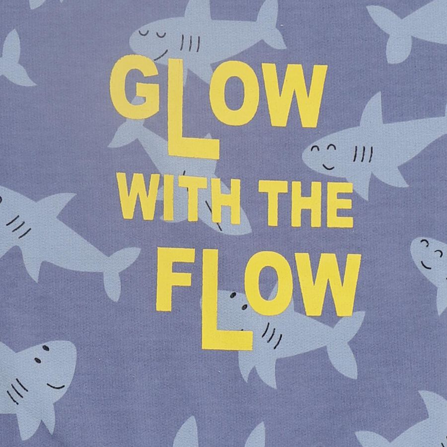 Boys Light Blue Crew Neck Casual Sweatshirt, Mid Blue, large image number null