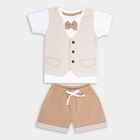 Infant Boys' 100% Cotton Baba Suit , Brown, small image number null