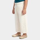 Girls White Palazzo Eyelet Pyjama, सफ़ेद, small
