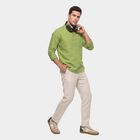 Men's Green Cotton Straight Kurta, Light Green, small