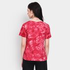 Ladies' 100% Cotton Round Neck T-Shirt, लाल, small