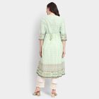 Ladies' 100% Cotton Kurta , एक्वा, small image number null