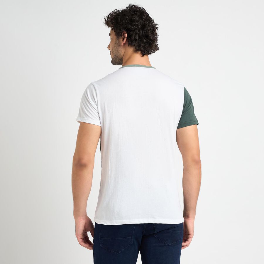 Men's Henley Half Sleeves T-Shirt , Light Green, large image number null