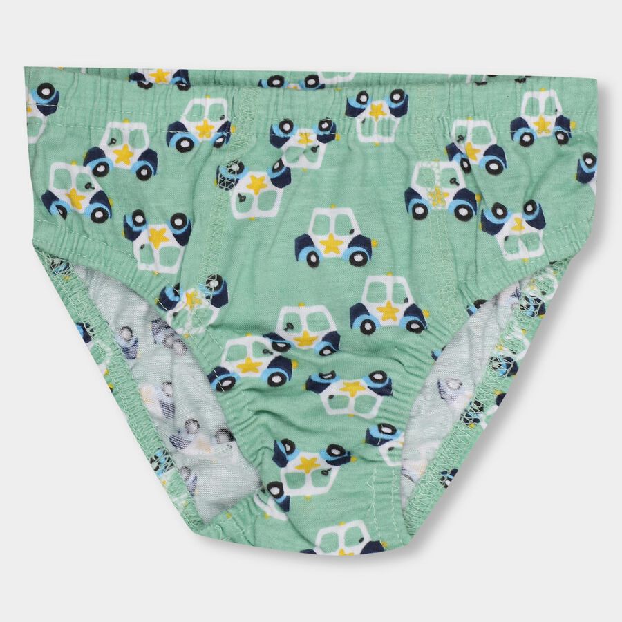 Boys' 100% Cotton Briefs, Light Green, large image number null