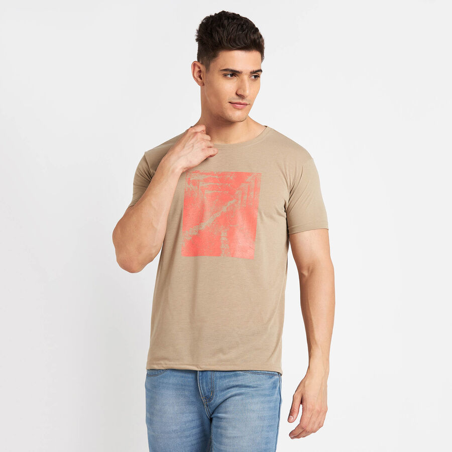 Round Neck T- Shirt, गहरा पीला, large image number null