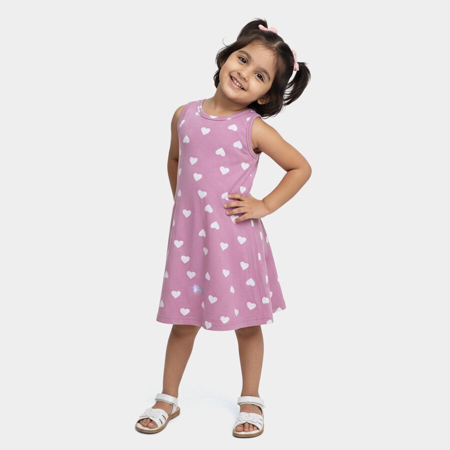 Girls' Frock, Pink, large