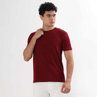 Men's Round Neck Half Sleeves T-Shirt 