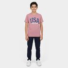 Boys' Half Sleeves T-Shirt, Pink, small