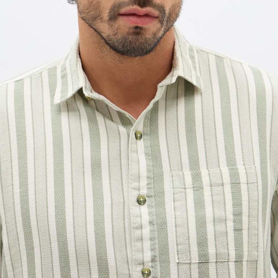 Men's Light Sage Green Classic Casual Shirt, Light Green, large image number null