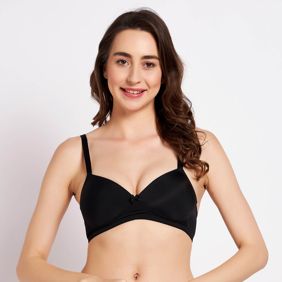 Solid Bra, काला, large image number null