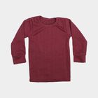 Girls Maroon Long Sleeve Thermal, Wine, small