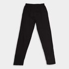 Girl's Solid With Embellish Regular Black Legging, Black, small image number null