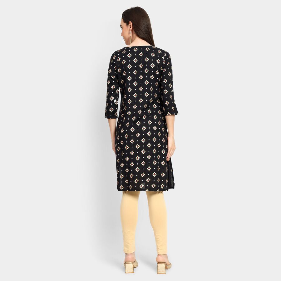 Ladies' Kurta, Black, large image number null