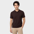 Men's Wine Polo Neck Polo T-Shirt, Wine, small
