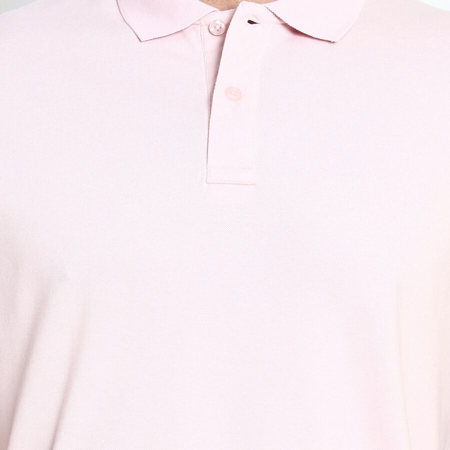 Men's Collared Half Sleeves T-Shirt , गुलाबी, large image number null