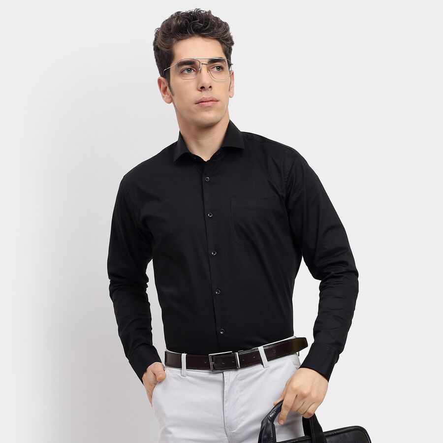 Men's Formal Shirt , Black, large image number null