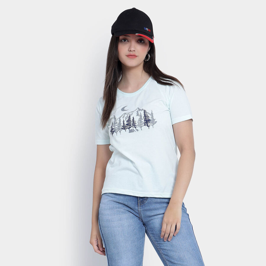 Round Neck T-Shirt, Light Green, large image number null