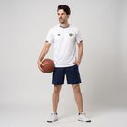Men's White Round Neck Regular T-Shirt, White, small