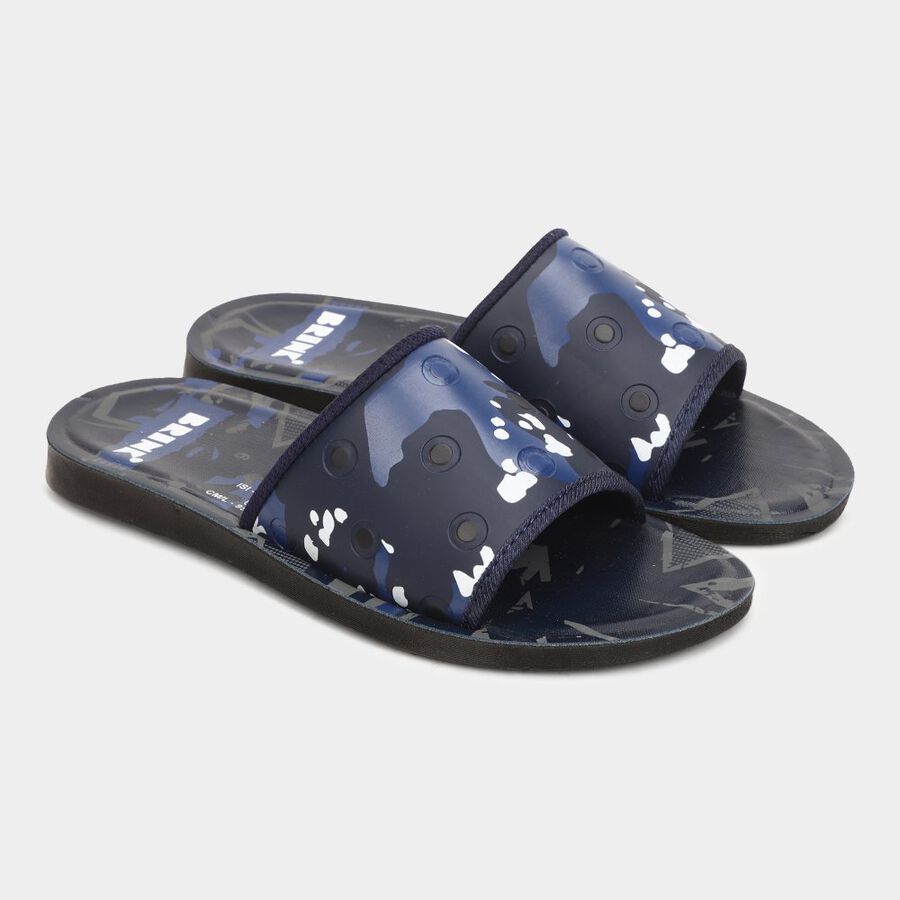 Mens Floater Sandals, Navy Blue, large image number null