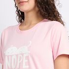 Ladies' Round Neck T-Shirt, Pink, small