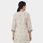 Women's White 100% Cotton Round Neck Straight Kurta, White, small