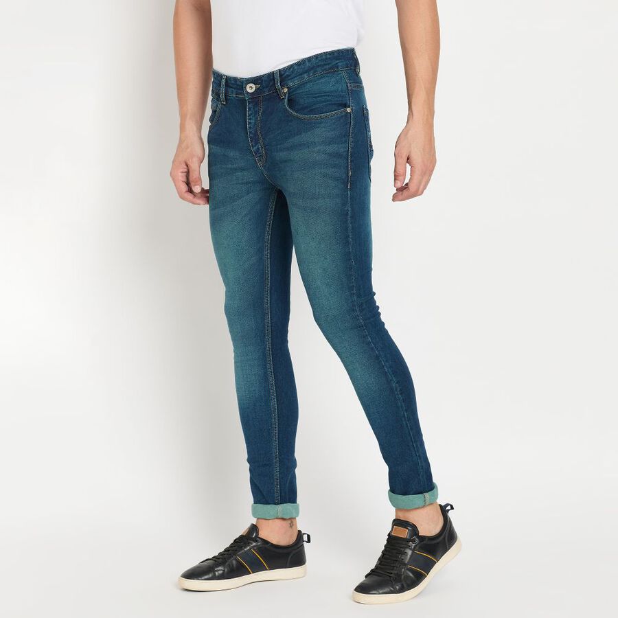Men's Skinny Jeans, Dark Blue, large image number null