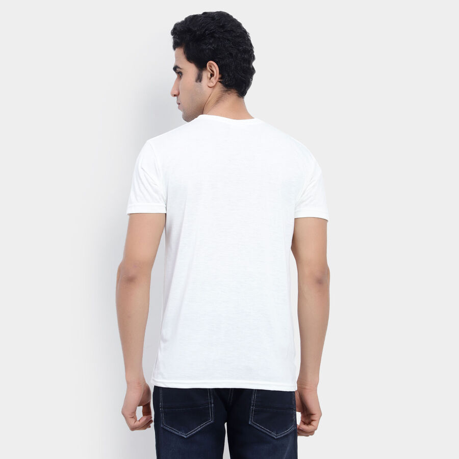 Round Neck T-Shirt, White, large image number null
