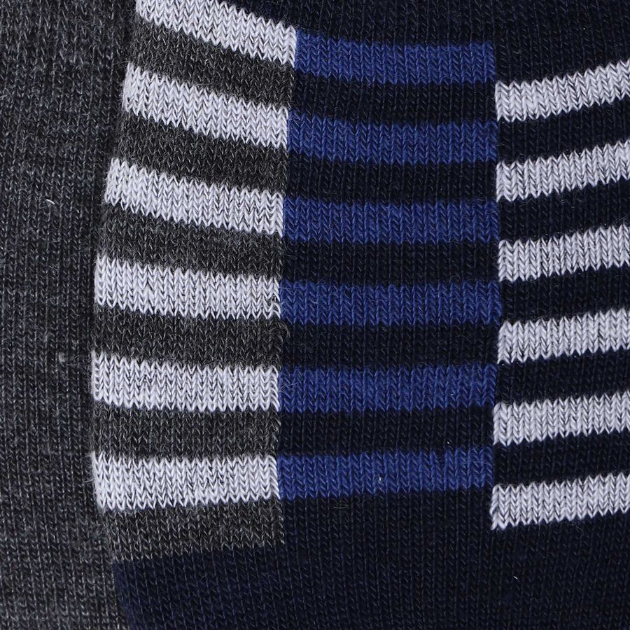 Cotton Spandex No Show Socks, Dark Grey, large image number null