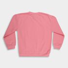 Girls Light Pink Crew Neck Casual Sweatshirt, हल्का गुलाबी, small image number null
