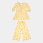 Girls Printed Fusion Clothing Set, Yellow, small image number null