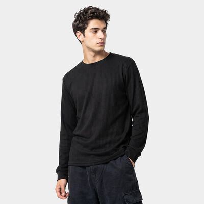 Men's Black Long Sleeve Thermal