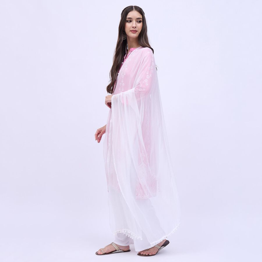 Ladies' Dupatta, White, large image number null