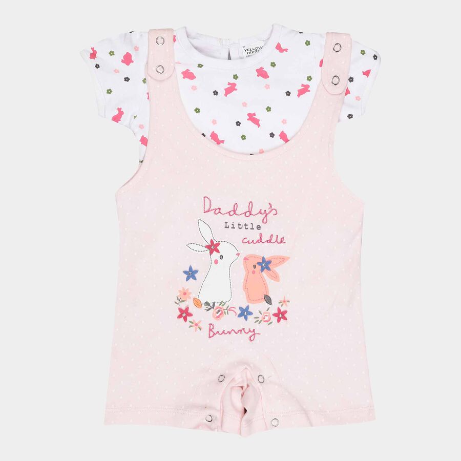 Infants Cotton Shorts Set, Light Pink, large image number null