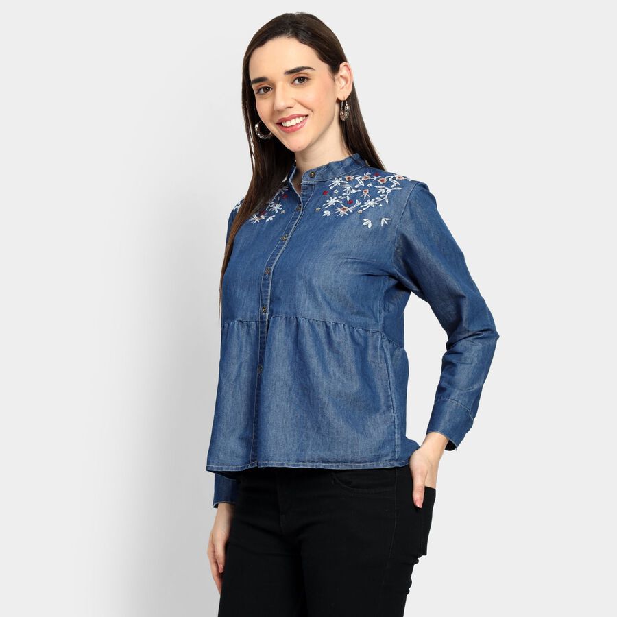 Ladies' Shirt, Mid Blue, large image number null