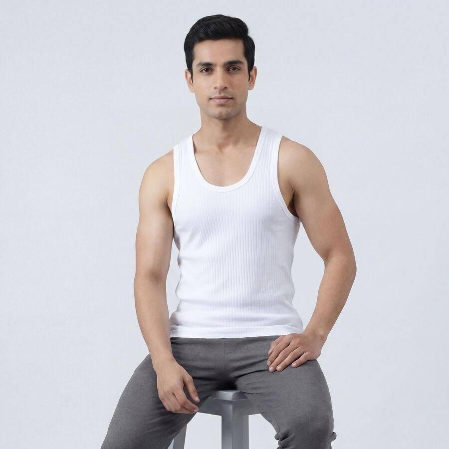 Men's Vest, White, large