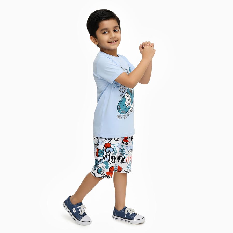 Boys' Woven Baba Suit, हल्का नीला, large image number null