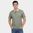 Men's Light Green Polo Collar Classic T-Shirt, Light Green, small