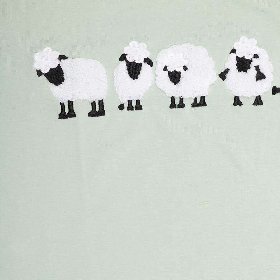 Girls' 100% Cotton T-Shirt, Light Green, large image number null