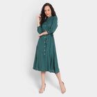Printed Dress, Dark Green, small image number null