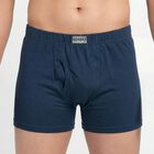 Men's Blue Regular Fit Trunks, टील ब्लू, small