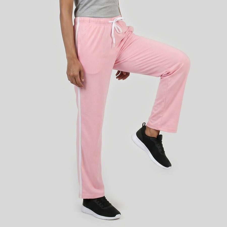 Women's Pink Regular Fit Track Pants, Light Pink, large