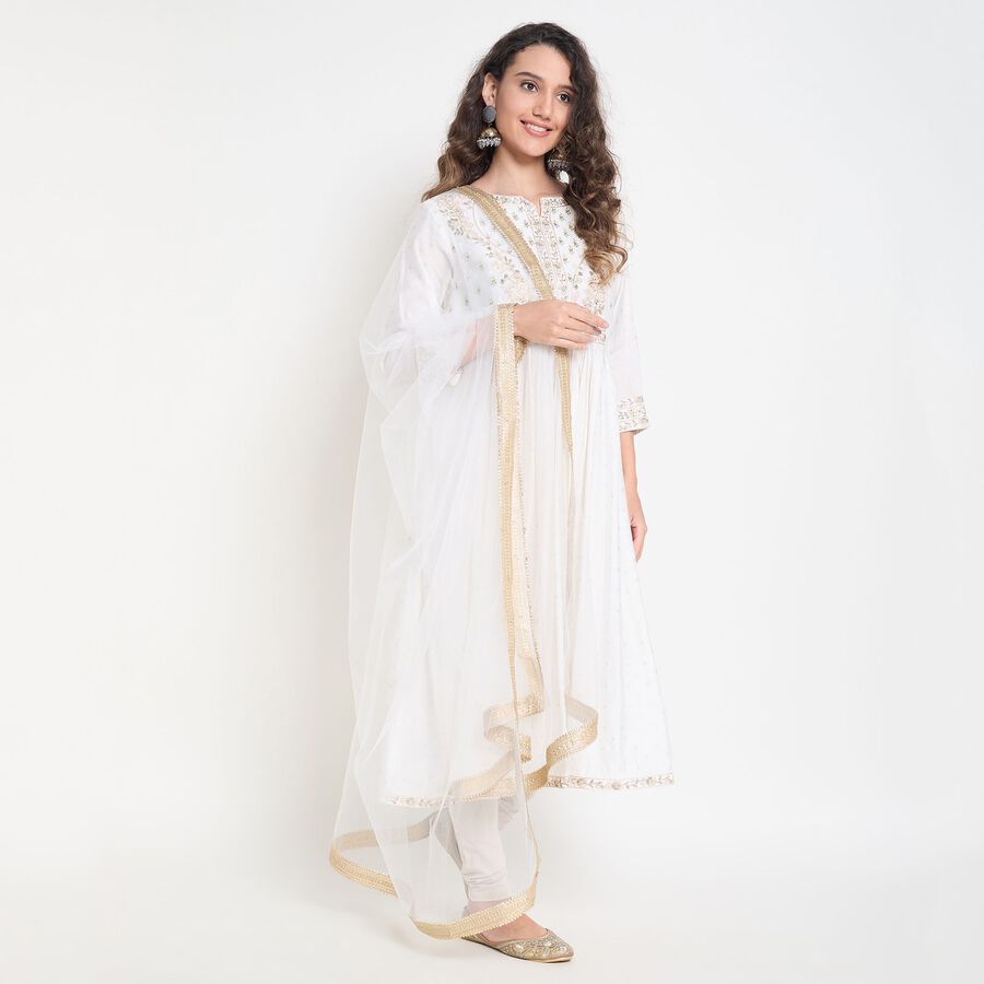 Ladies' Ethnic Set, Off White, large image number null