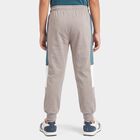 Boys Grey Jogger Fit Colorblocked Winter Pyjama, हल्का ग्रे, small