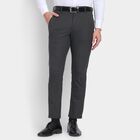 Men's Slim Fit Casual Trousers , गहरा ग्रे, small image number null