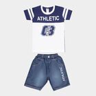 Boys Cotton Baba Suit, Navy Blue, small image number null