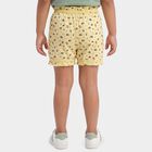 Girls Yellow Regular Fit Floral Printed Bloomer Shorts, Yellow, small
