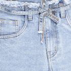 Girls' Light Blue Flared Fit Buttoned Jeans, Light Blue, small image number null